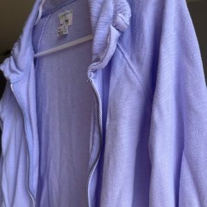 Girls Lavender Long Sleeve Zip Up Sweatshirt